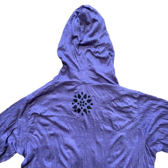 NEW MALISUN Slub Cotton Long Sleeve Hooded Tree Print Shirt SZ L - Picture 4 of 10